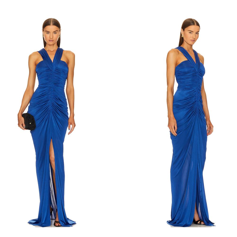 Yaura Tiara Dress Maxi Ruched Formal Party Gala Evening Prom Hoco Black Tie US 6
